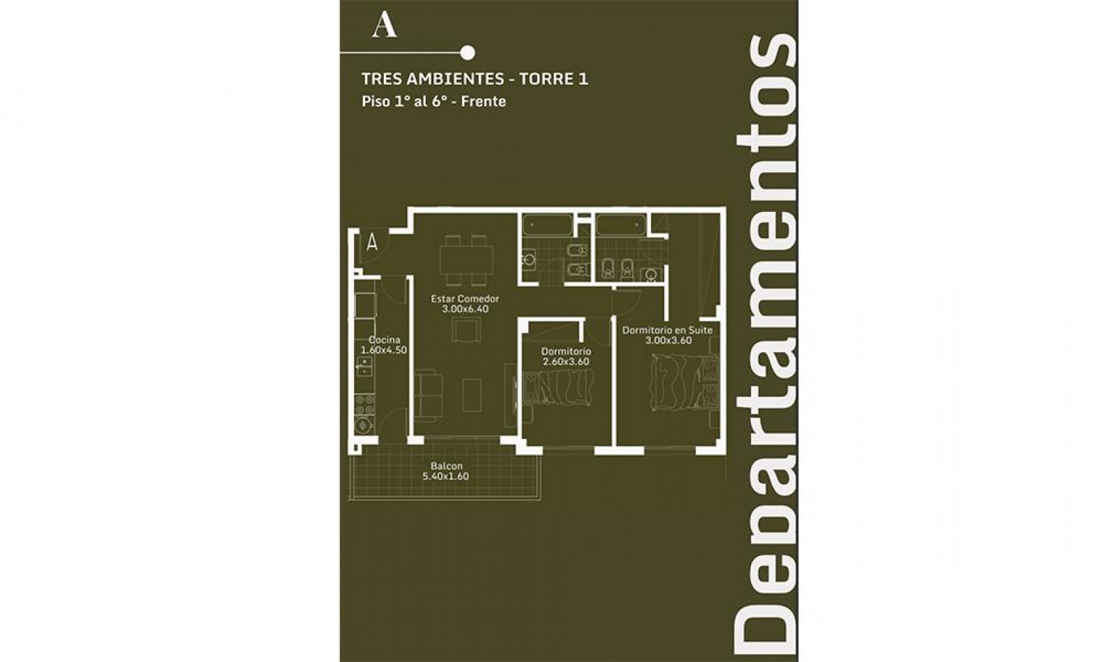 Departamento 3 Ambientes a Estrenar en Martin Coronado | Emprendimiento Las Malvinas